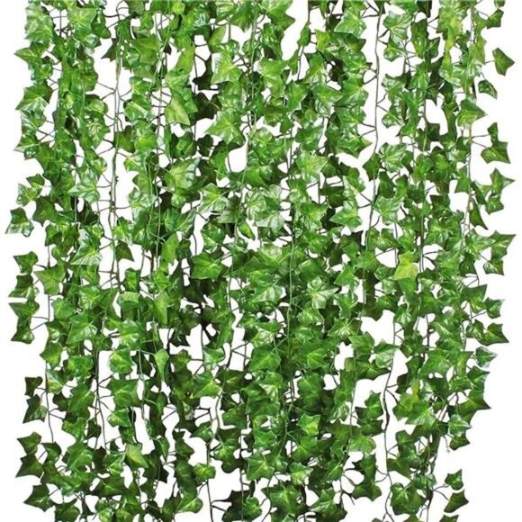 84 Feet 12 Strands Artificial Ivy Leaf Plants Vine Hanging Garland Fake Foliage - Picture 1 of 8